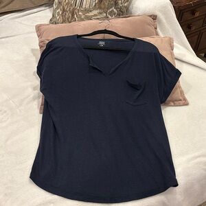 Old Navy Blue Notched Collar Relaxed T-Shirt